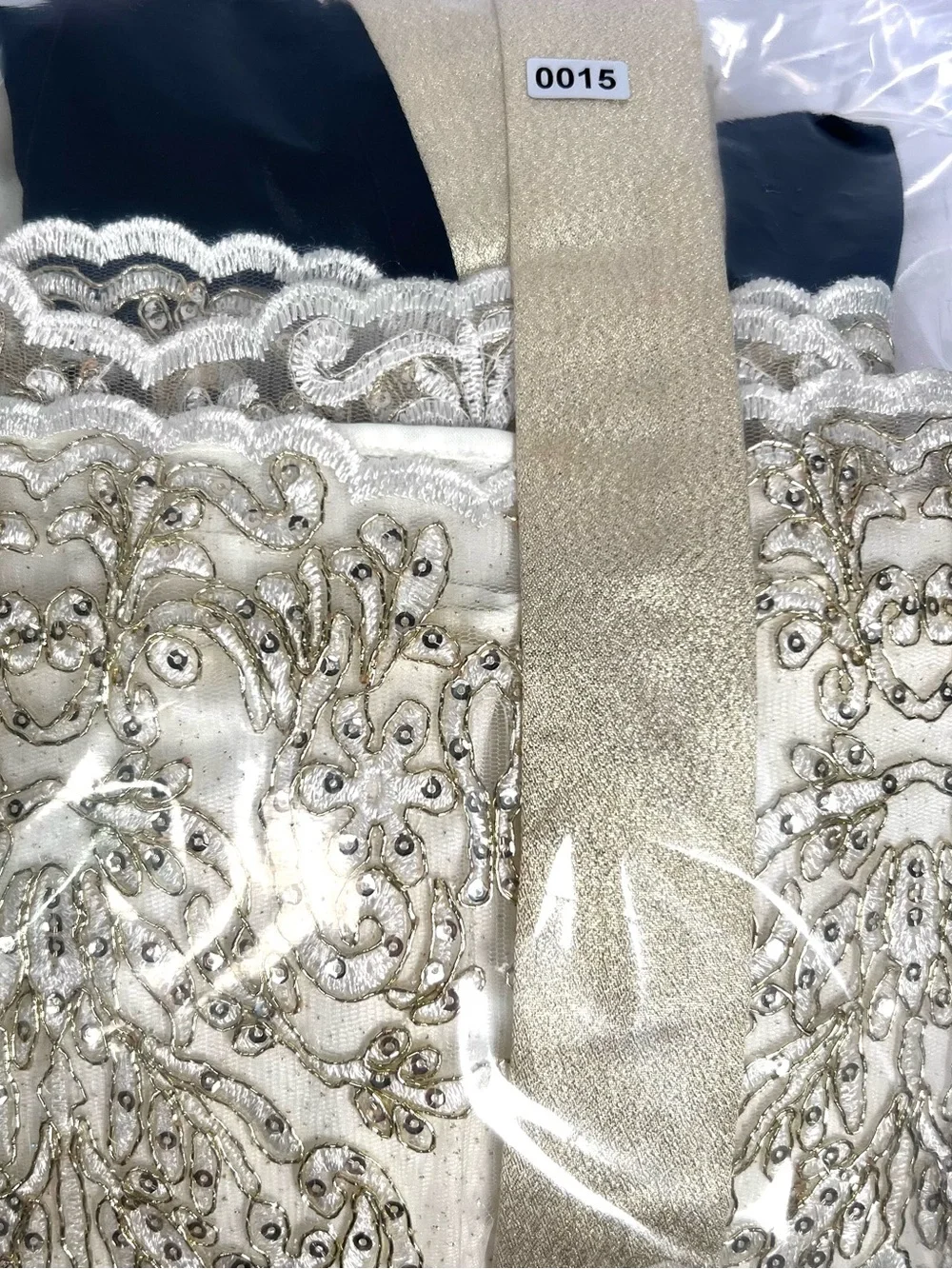 Rare Editions Black Velvet and Cream Tulle Dress Gold Bow and Embroidered Skirt